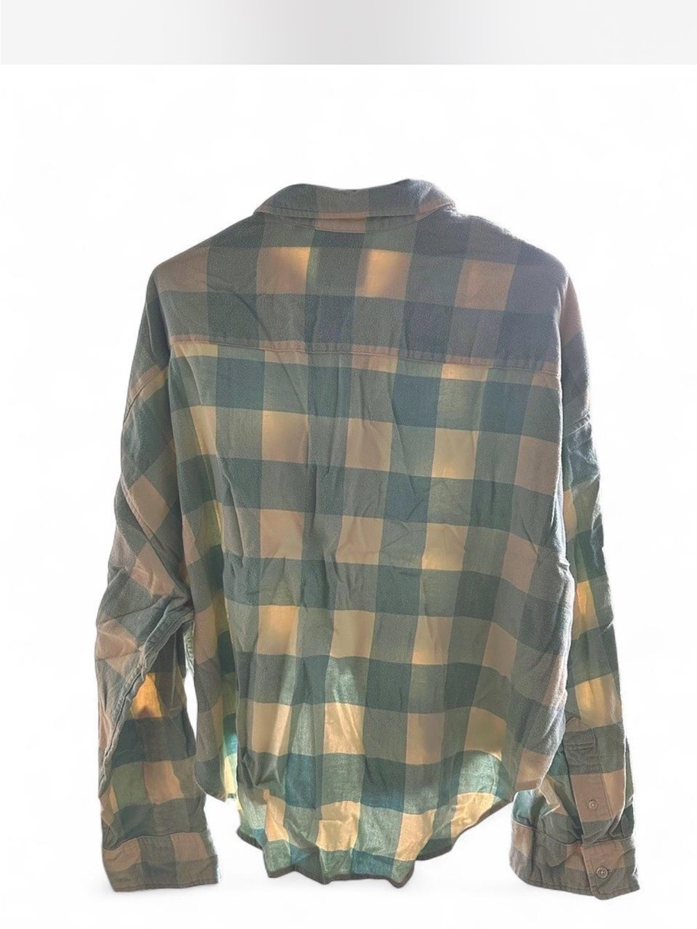 R13 Denimist cropped light blue Plaid Button-Up Shirt